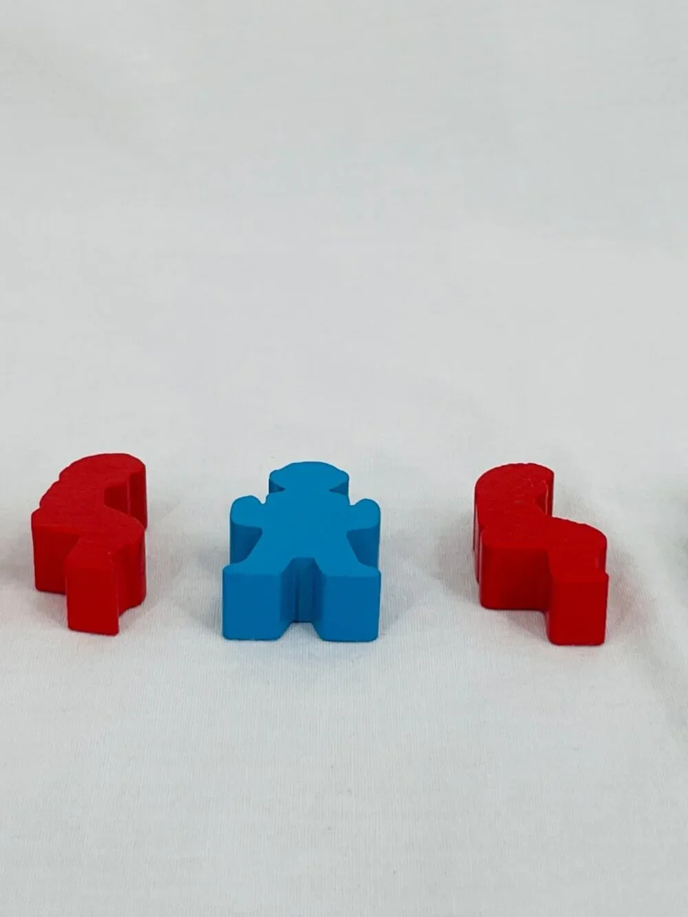 Vintage 1980s Wooden Meeple People Random Play Set